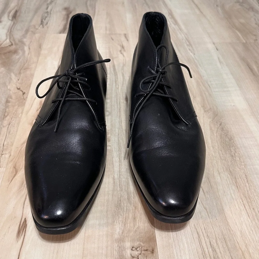New Paul Drish Sean‎ Black Leather Chuka Boots Size 11